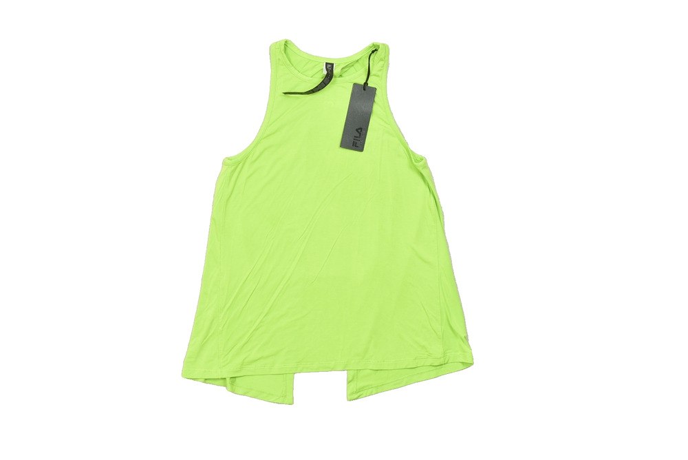 NEW FILA Sport Women's XS FI-LUX Open Back Tank Top Neon Green NWT